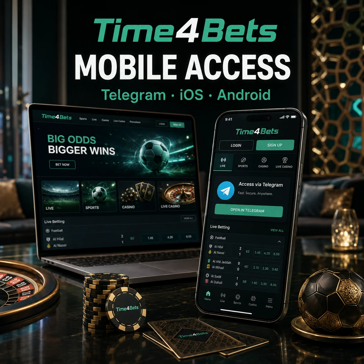 تطبيق Time4Bets للهاتف
